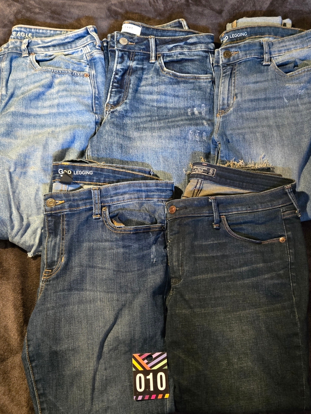 Lot/Bundle of 5 Womens Pants/Jeans (10, 12)